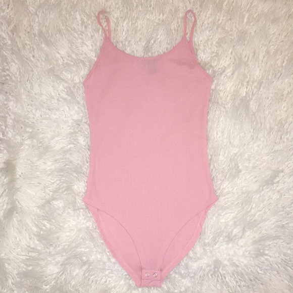 Pink Spaghetti Strap Body Suit - Picture 1 of 3